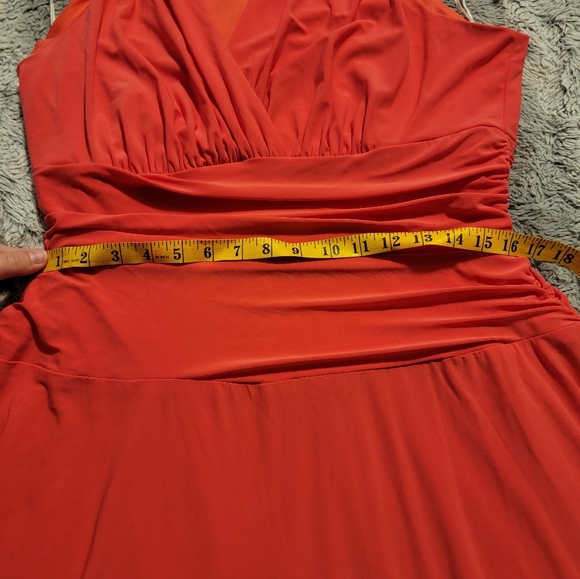 Nine West Halter mid-length Coral Dress - Picture 4 of 8